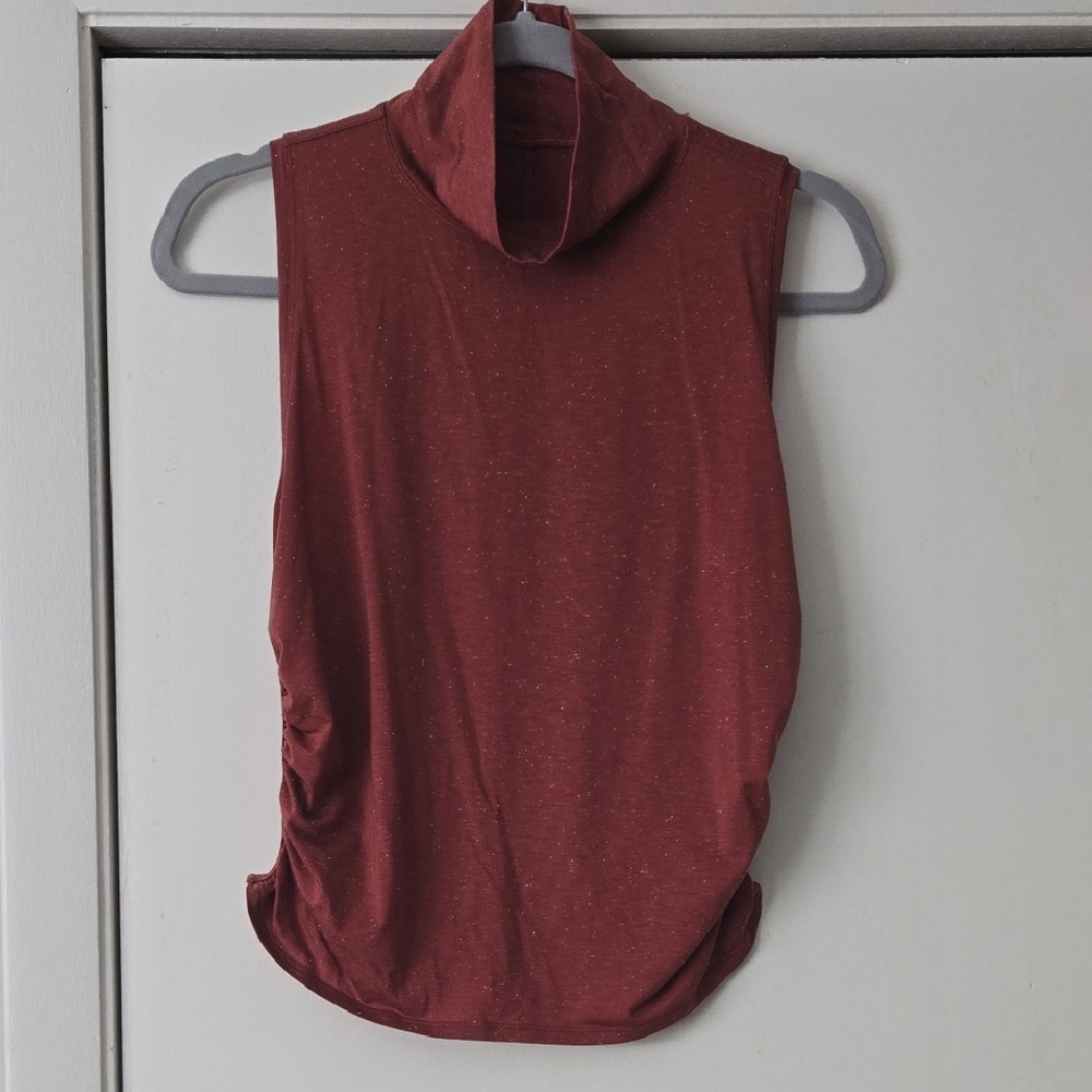 Lululemon See The Horizon Tank In Rustic Clay/ White Sz. L